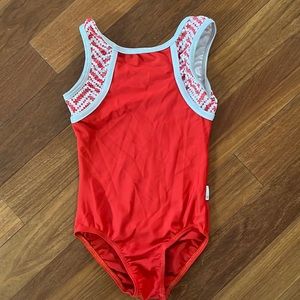 Destira gymnastics leotard, Red, Child Small